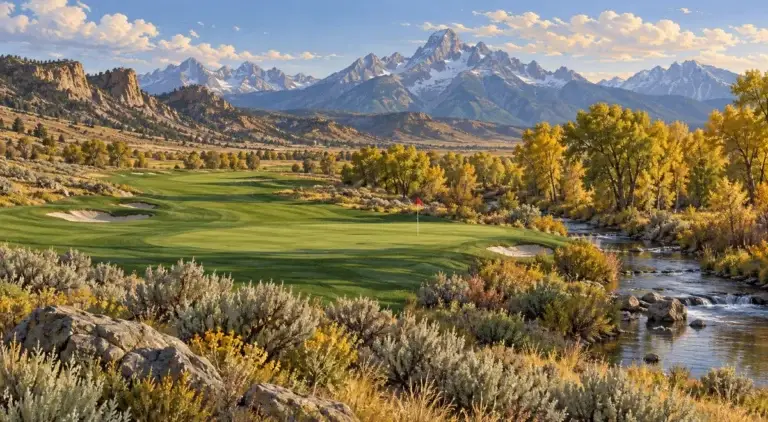 Illustration of Wyoming sagebrush valley and distant ranges
