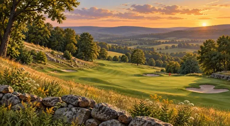 Illustration of Pennsylvania rolling countryside