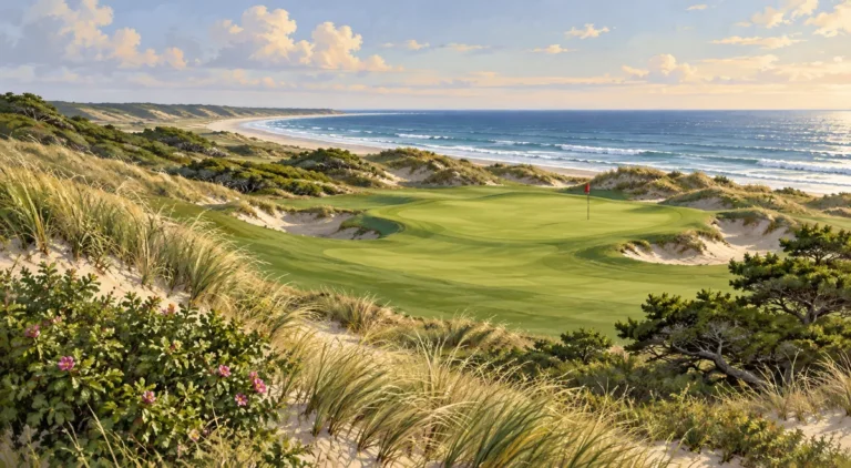 Illustration of Cape Cod coastal dunes