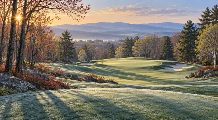Illustration of Frosty early-spring parkland
