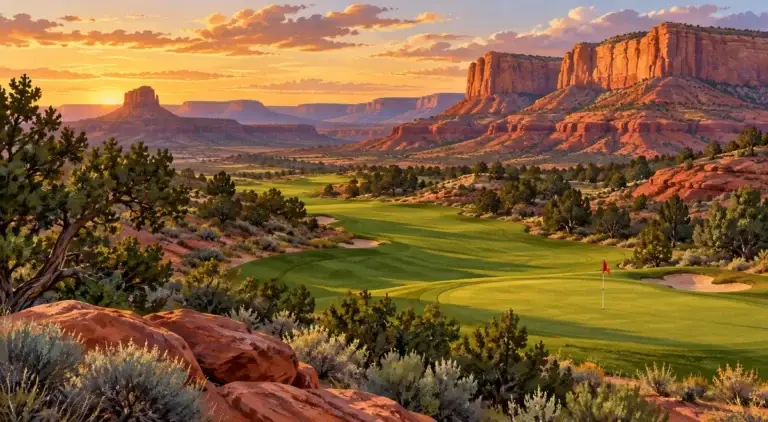 Illustration of Red-rock mesa country