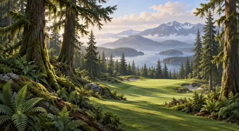 Illustration of Washington temperate rainforest